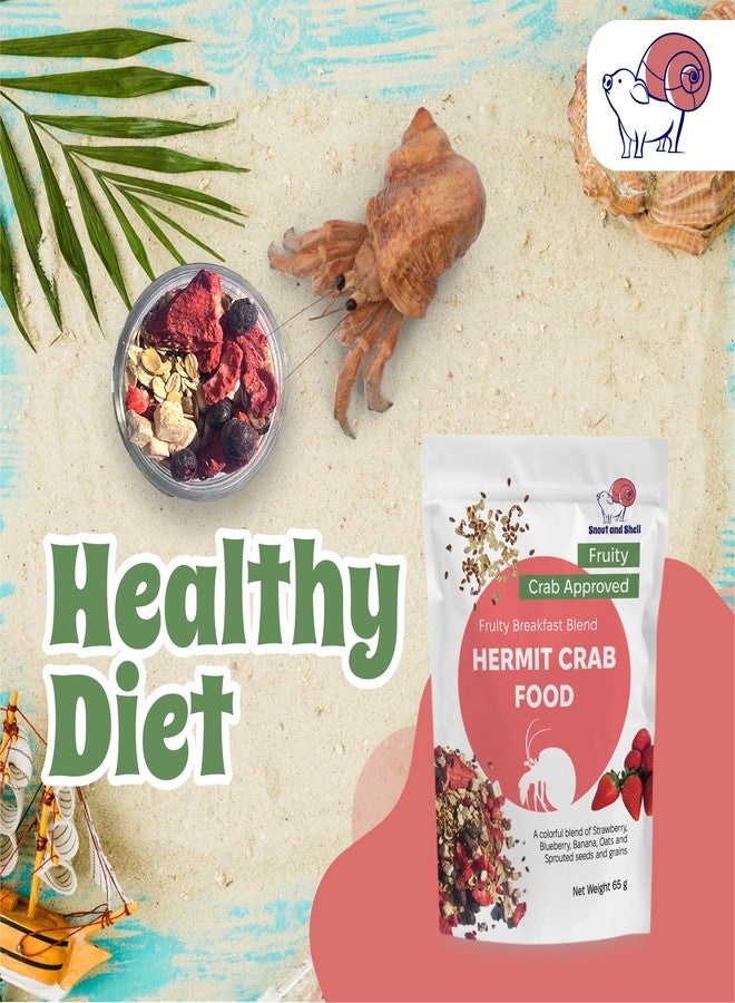 Snout and Shell Natural Hermit Crab Food - High-Protein Hermit Food with Real Fruit and Sprouted Grains - 65 g (2.3 oz) Crab Food for Pet Hermit Crabs by Snout and Shell - Image 4